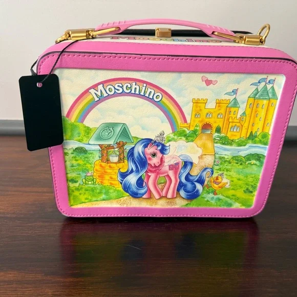 Moschino Pink and Multicolor Castle My Little Pony Bag - Picture 3 of 12
